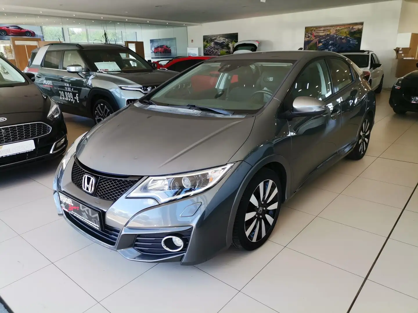 Honda Civic 1.8 i-VTEC 1.8 Elegance SHZ|Temp.|RFK Gris - 2