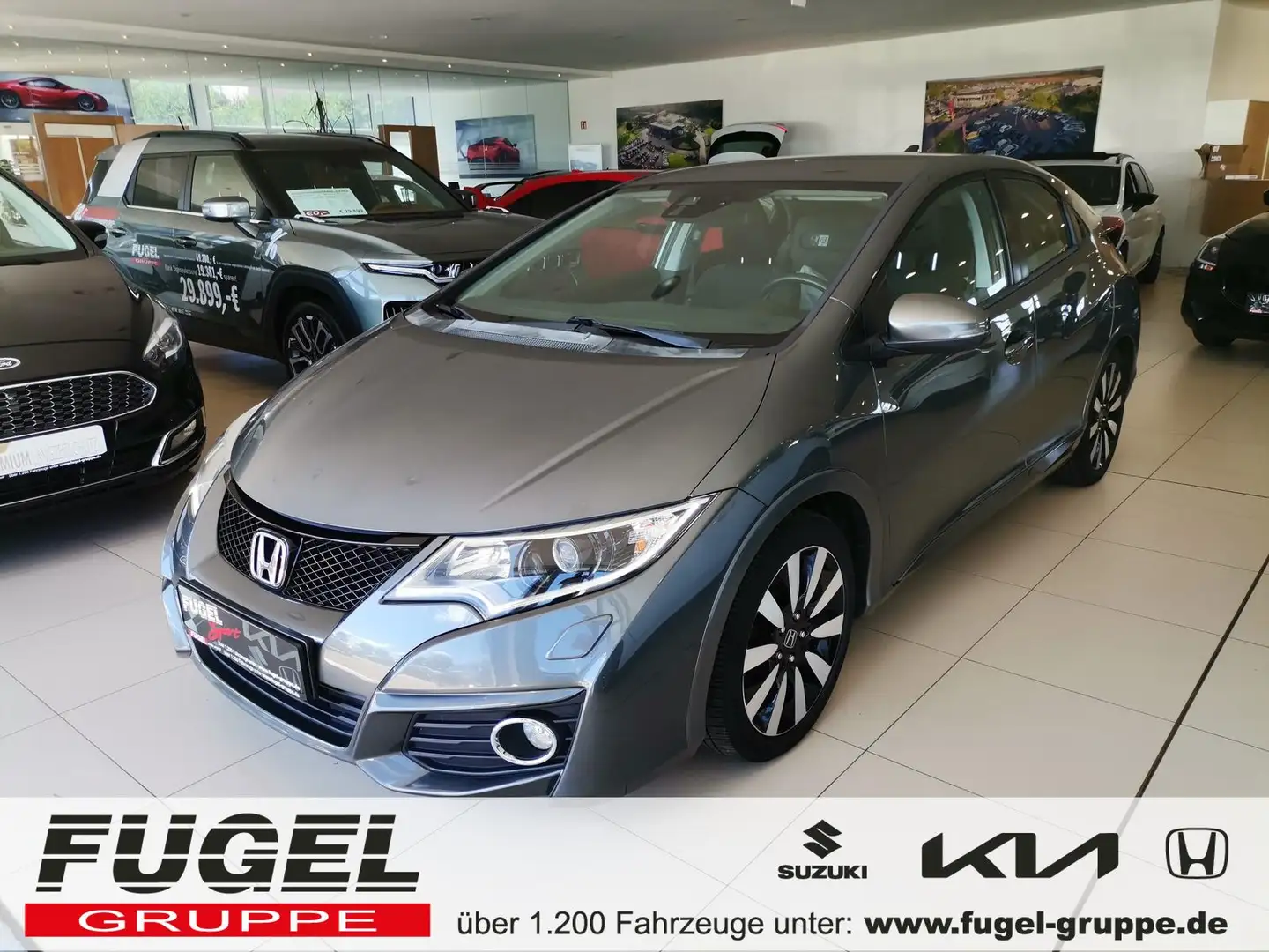 Honda Civic 1.8 i-VTEC 1.8 Elegance SHZ|Temp.|RFK Gris - 1