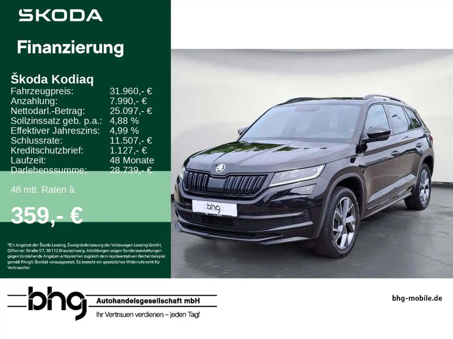 Skoda Kodiaq 2.0 TSI 4x4 DSG Sportline Nero - 1