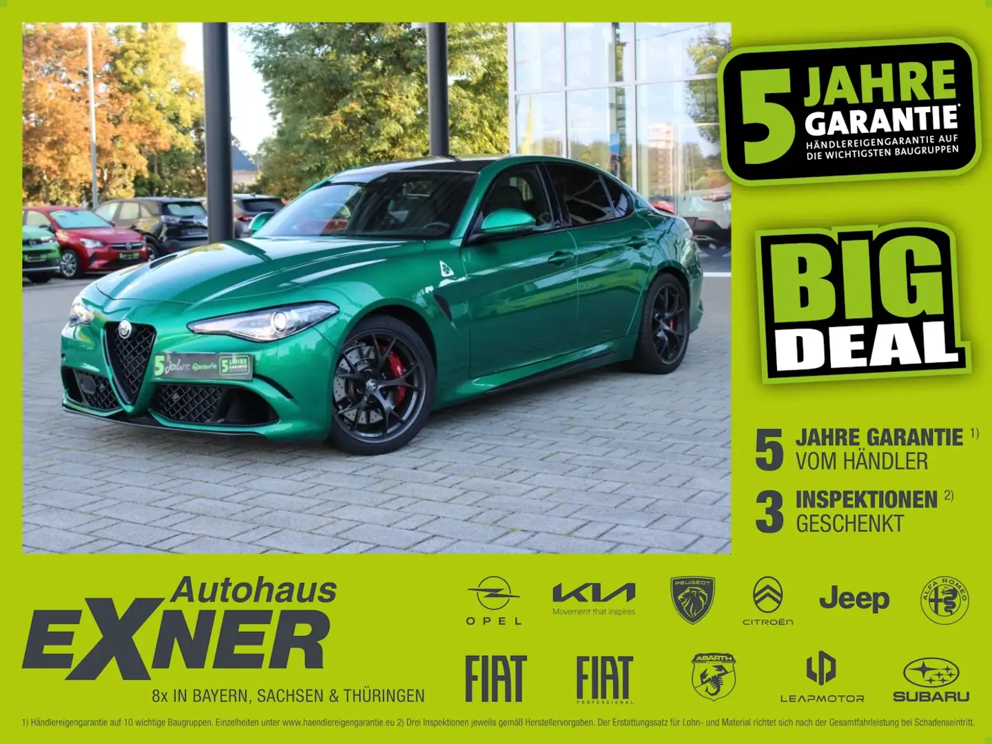 Alfa Romeo Giulia QUADRIFOGLIO *Akrapovic*Leder* Grün - 1