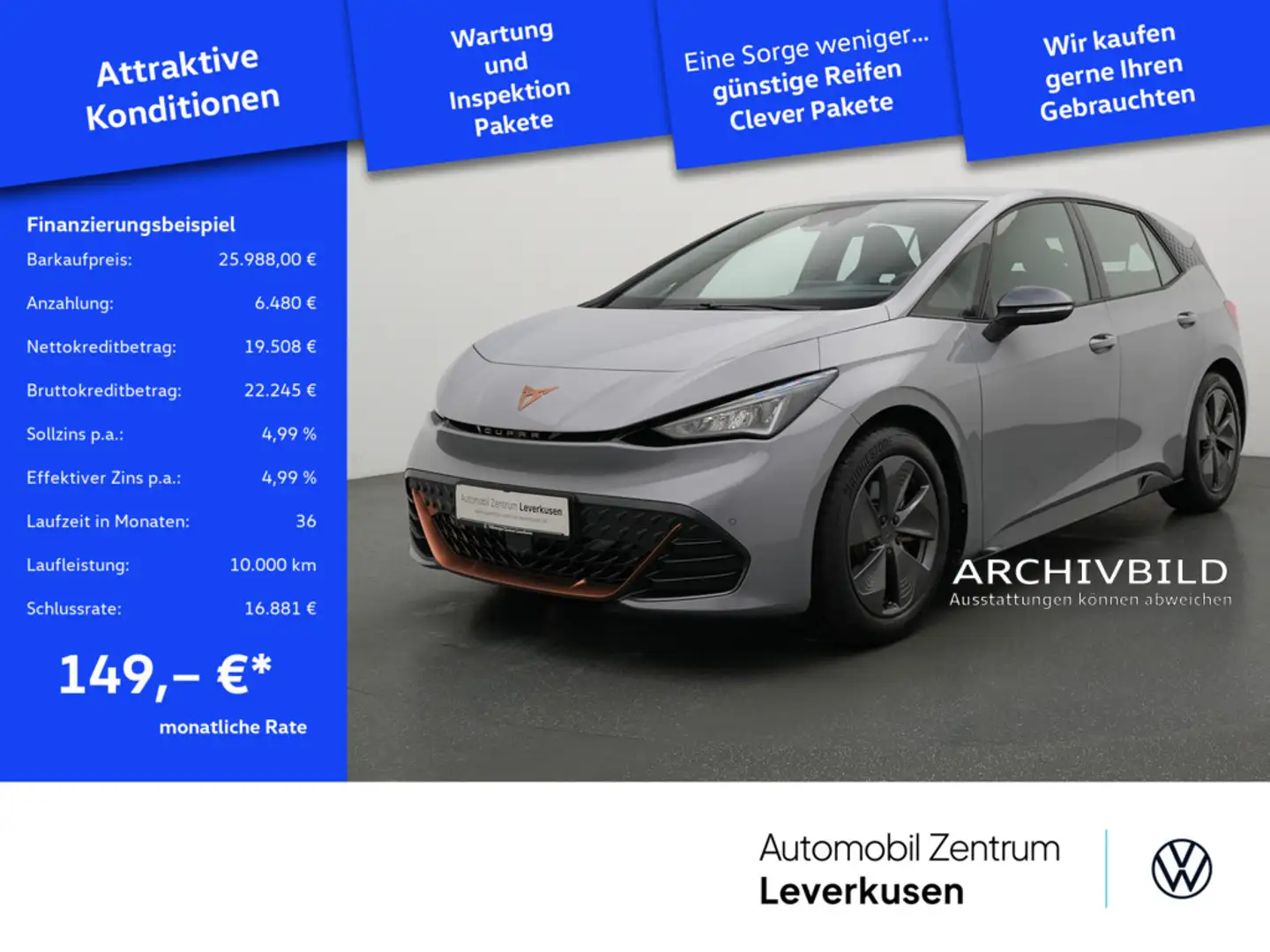 CUPRA Born LED NAVI KAM SHZ ACC PDC Grau - 1