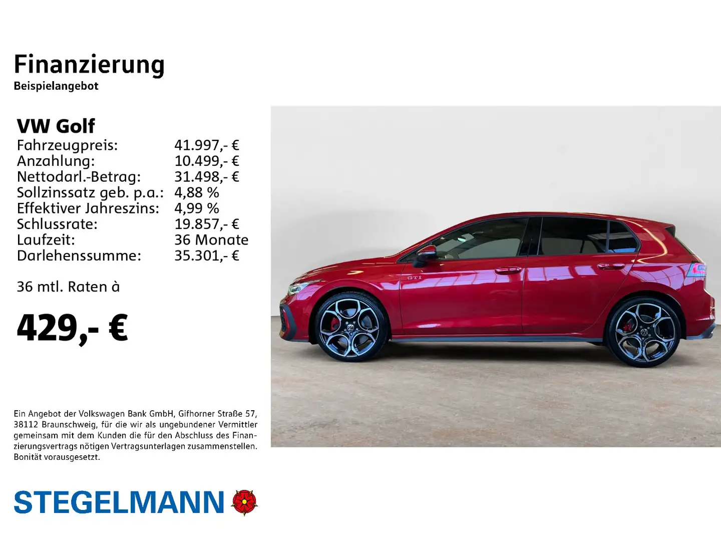 Volkswagen Golf GTI Golf VIII GTI DSG *IQ-Light*Navi*Head-Up* Rot - 2