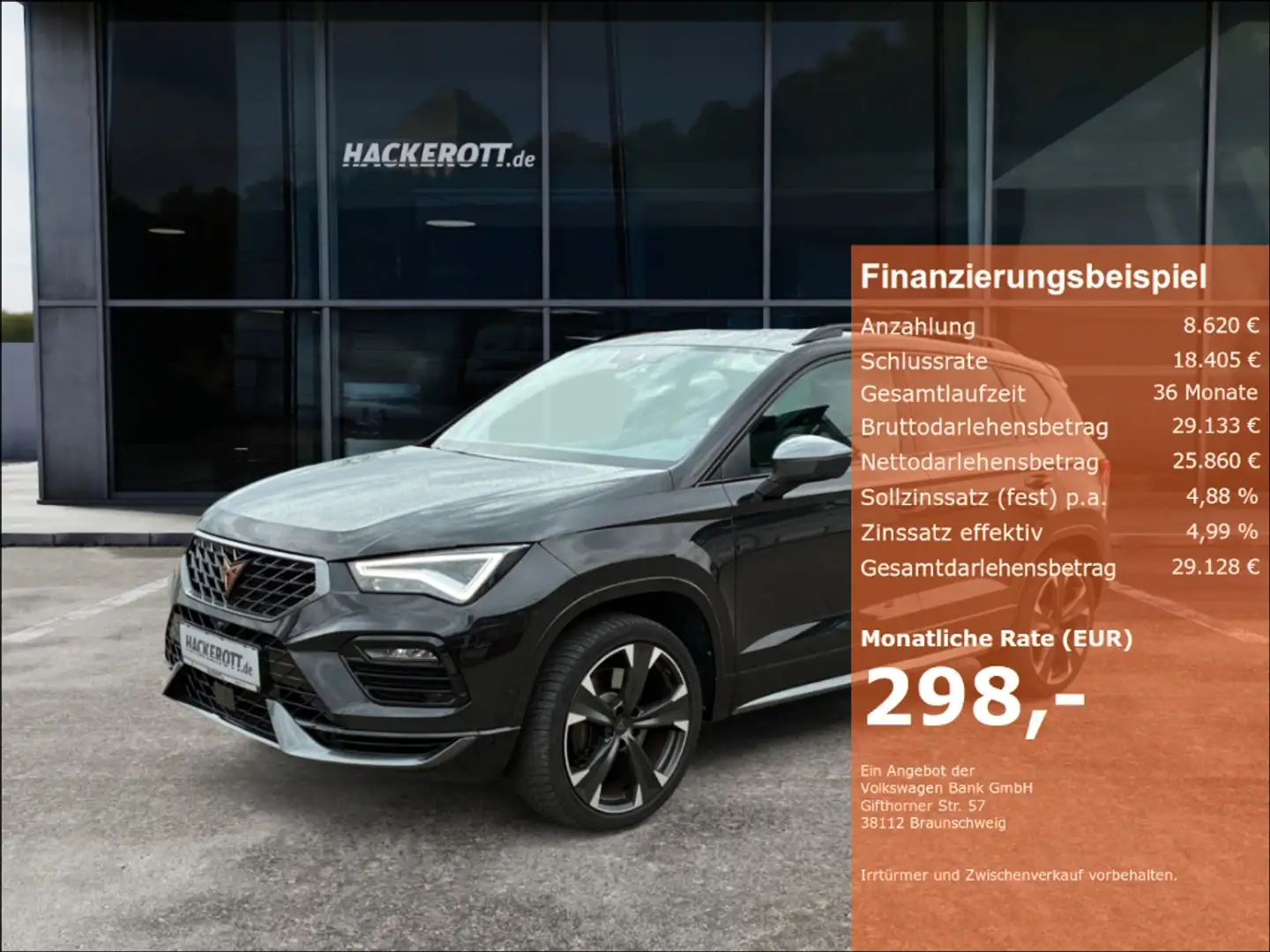 CUPRA Ateca 4Drive 2.0 TSI AHK ACC Panorama Full Link Sitzheiz Schwarz - 1
