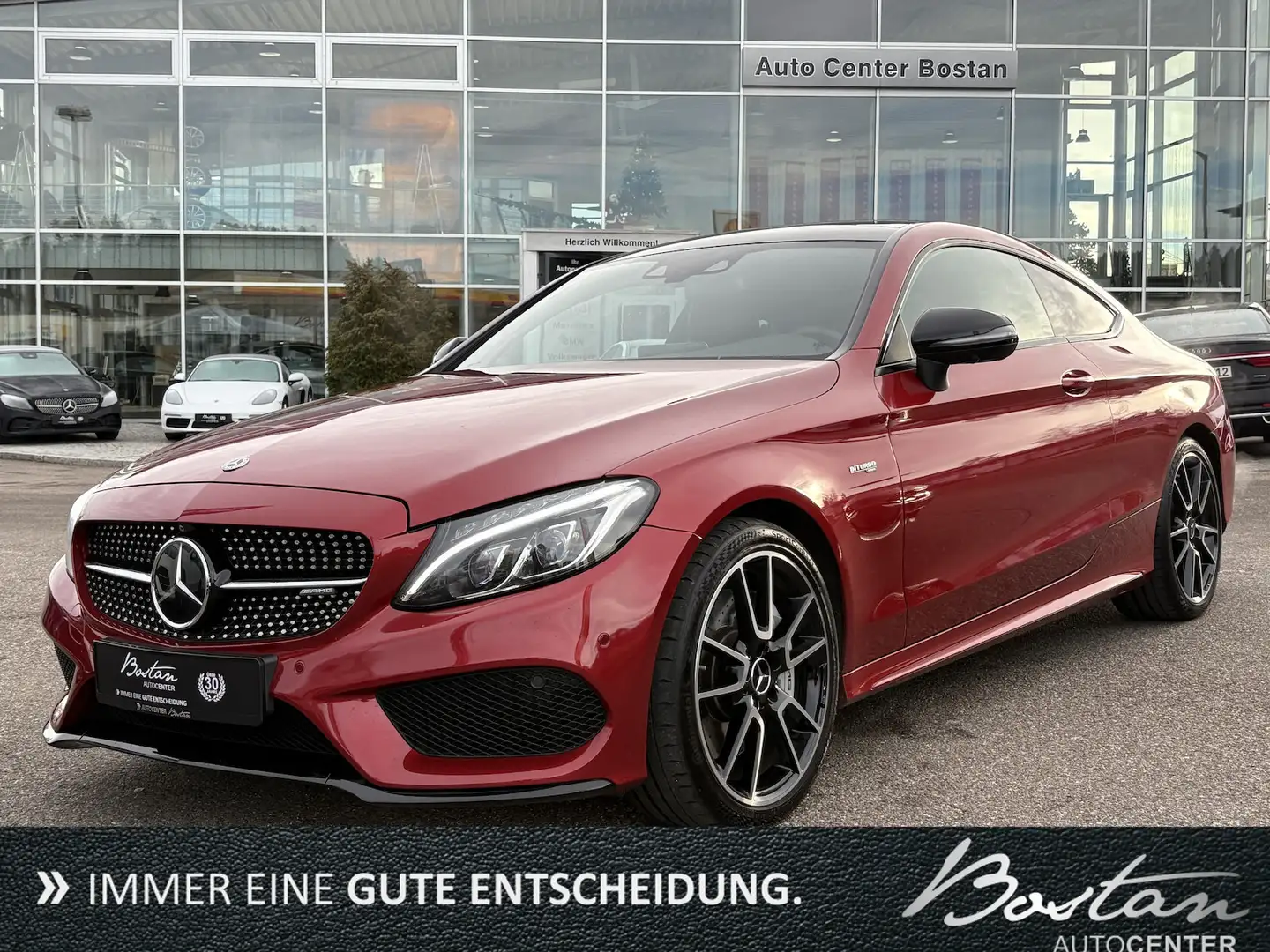 Mercedes-Benz C 43 AMG COUPE 4MATIC/CARBON/360°/BURMESTER/PANO Rot - 1