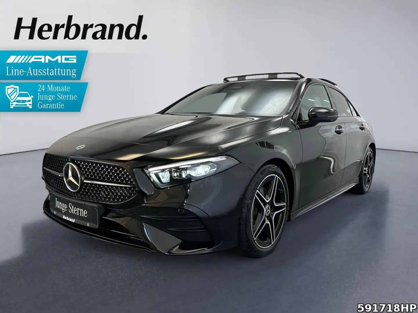 Mercedes-Benz A 180 Limousine AMG Night Pano MULTIBEAM 360° Schwarz - 1