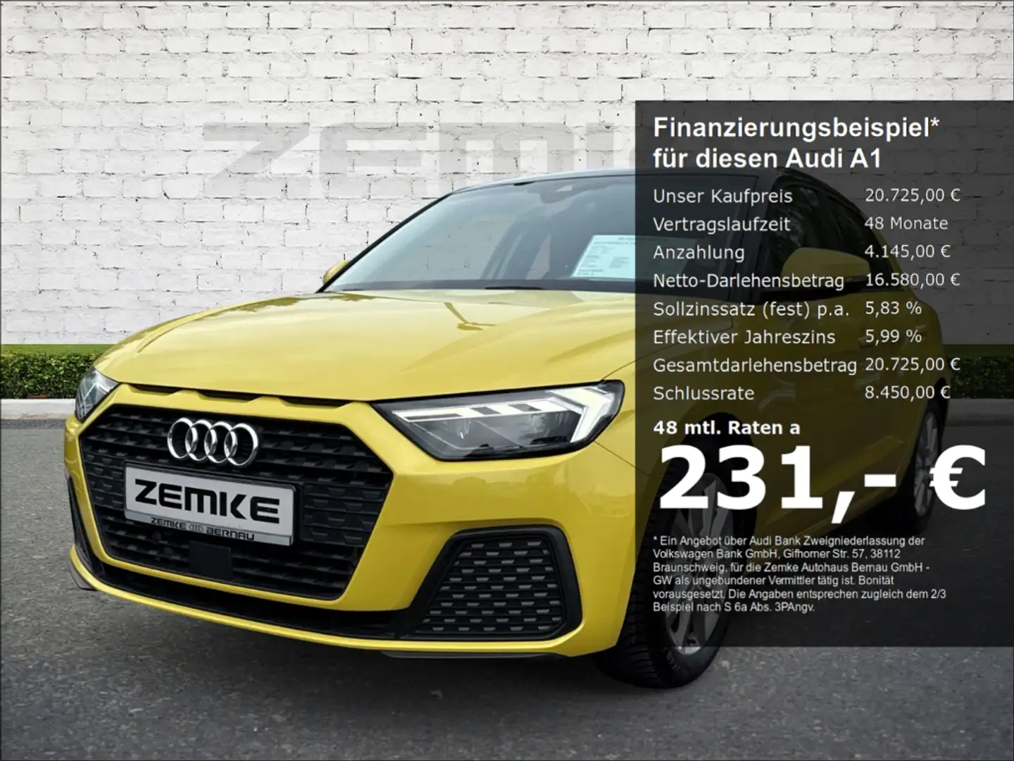 Audi A1 Sportback 30 TFSI Digitales Cockpit LED 2-Zonen-Kl Jaune - 1