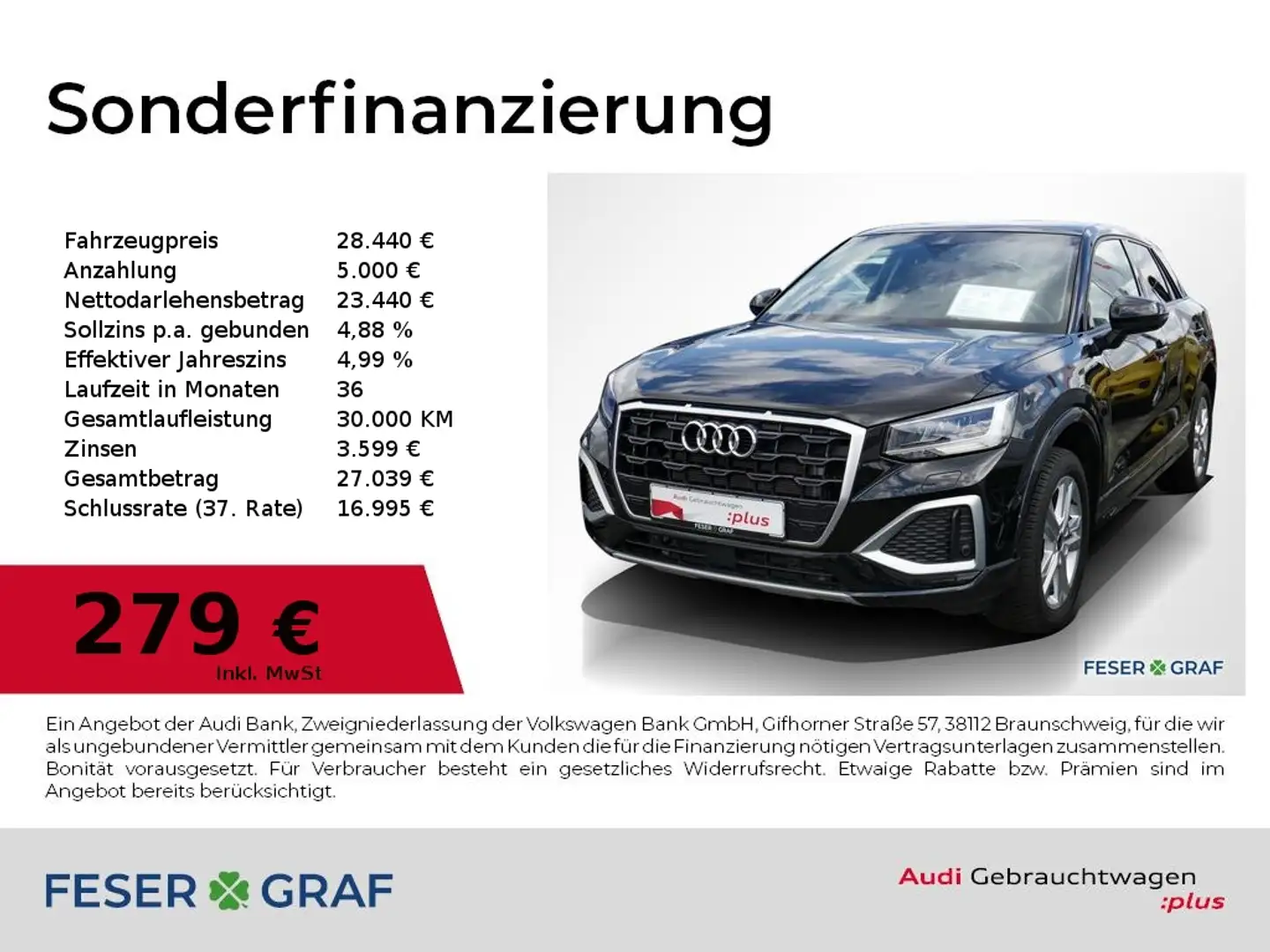 Audi Q2 Advanced 35 TFSI S tronic Pano,LED,Smartphone Schwarz - 1