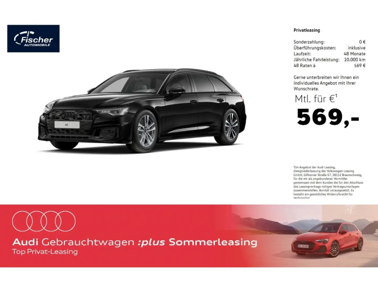 Audi A6 Avant 50 TDI quattro S line Schwarz - 1
