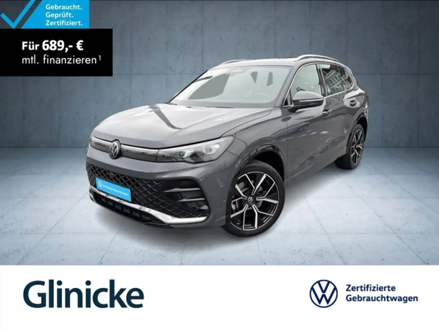 Volkswagen Tiguan R-Line 2.0 TDI 4M AHK/HDMatrix/Pano/H&K/2 Grau - 1