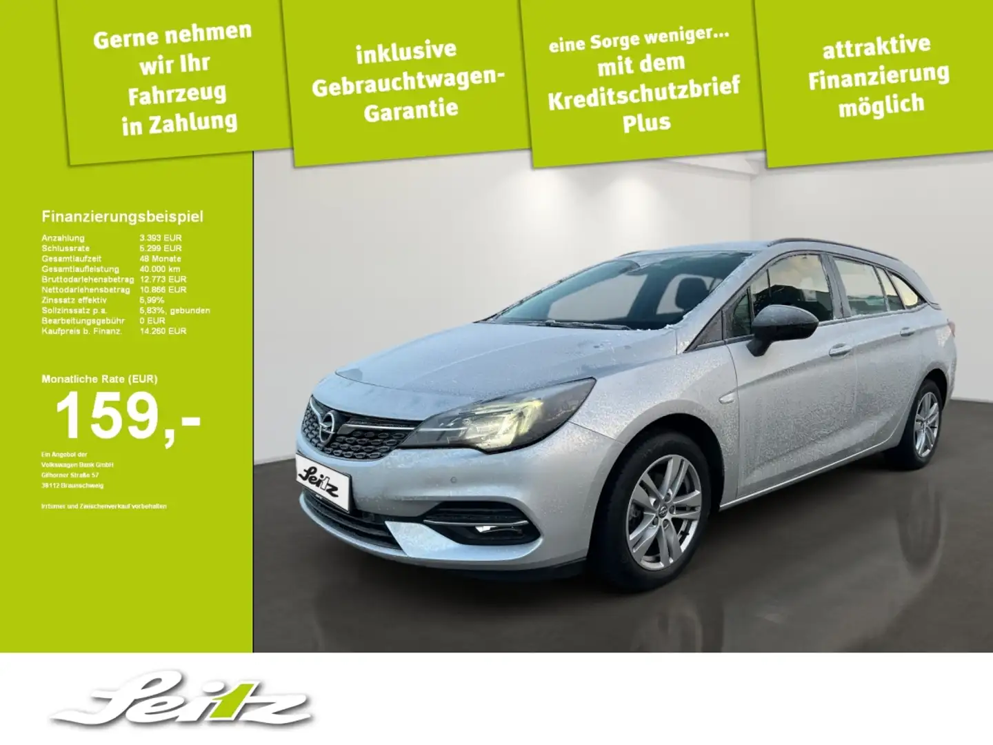 Opel Astra K Sports Tourer 1.2 Turbo Edition *LED*PDC*SITZH* Silber - 1
