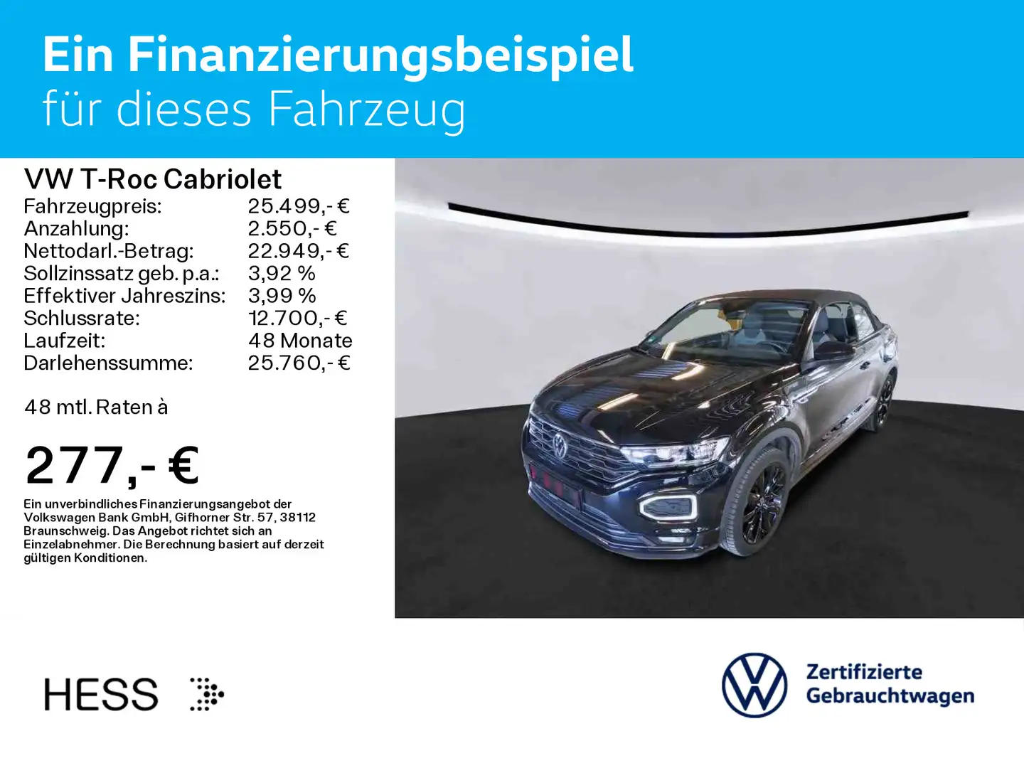 Volkswagen T-Roc 1.5 TSI DSG R-LINE*BLACK-STYLE*L Schwarz - 2