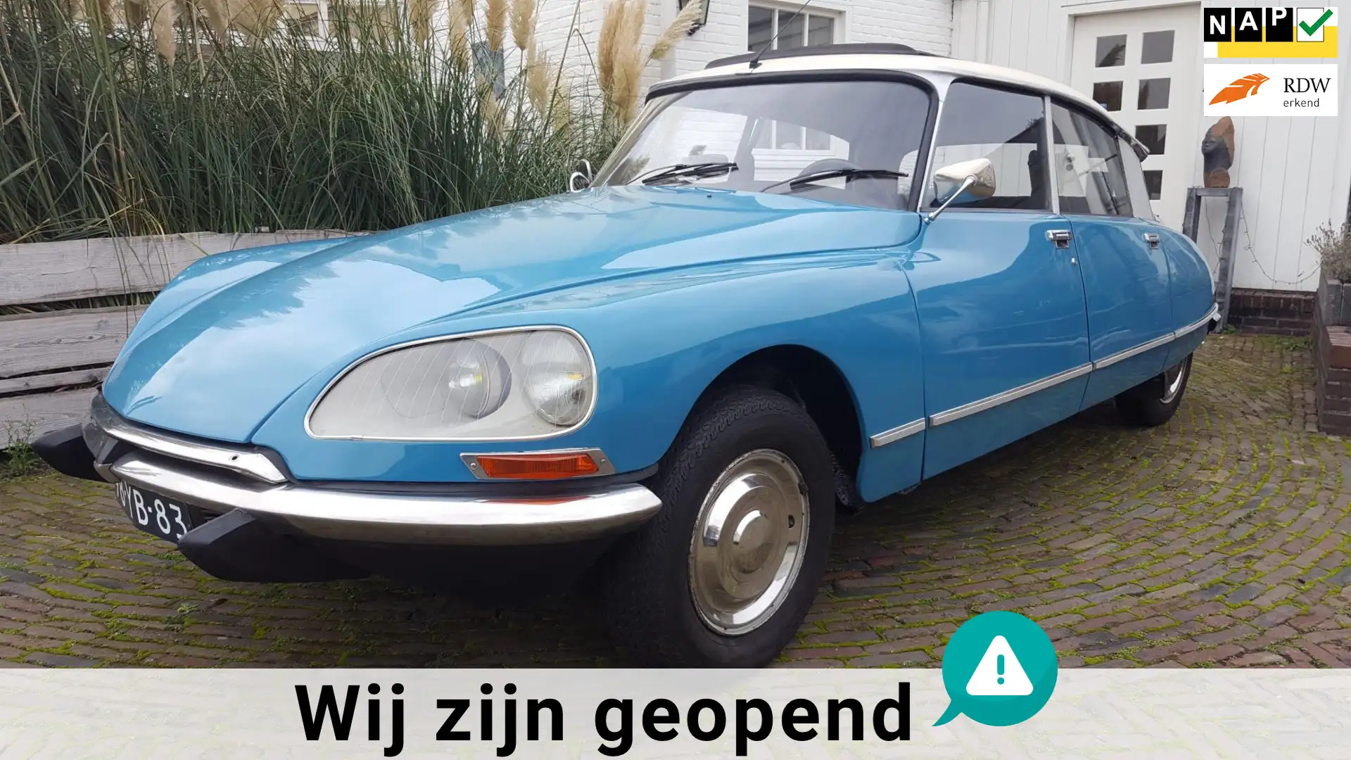 Citroen DS 20 Luxe op LPG Geheel in prachtstaat Wegenbelastin Blauw - 1