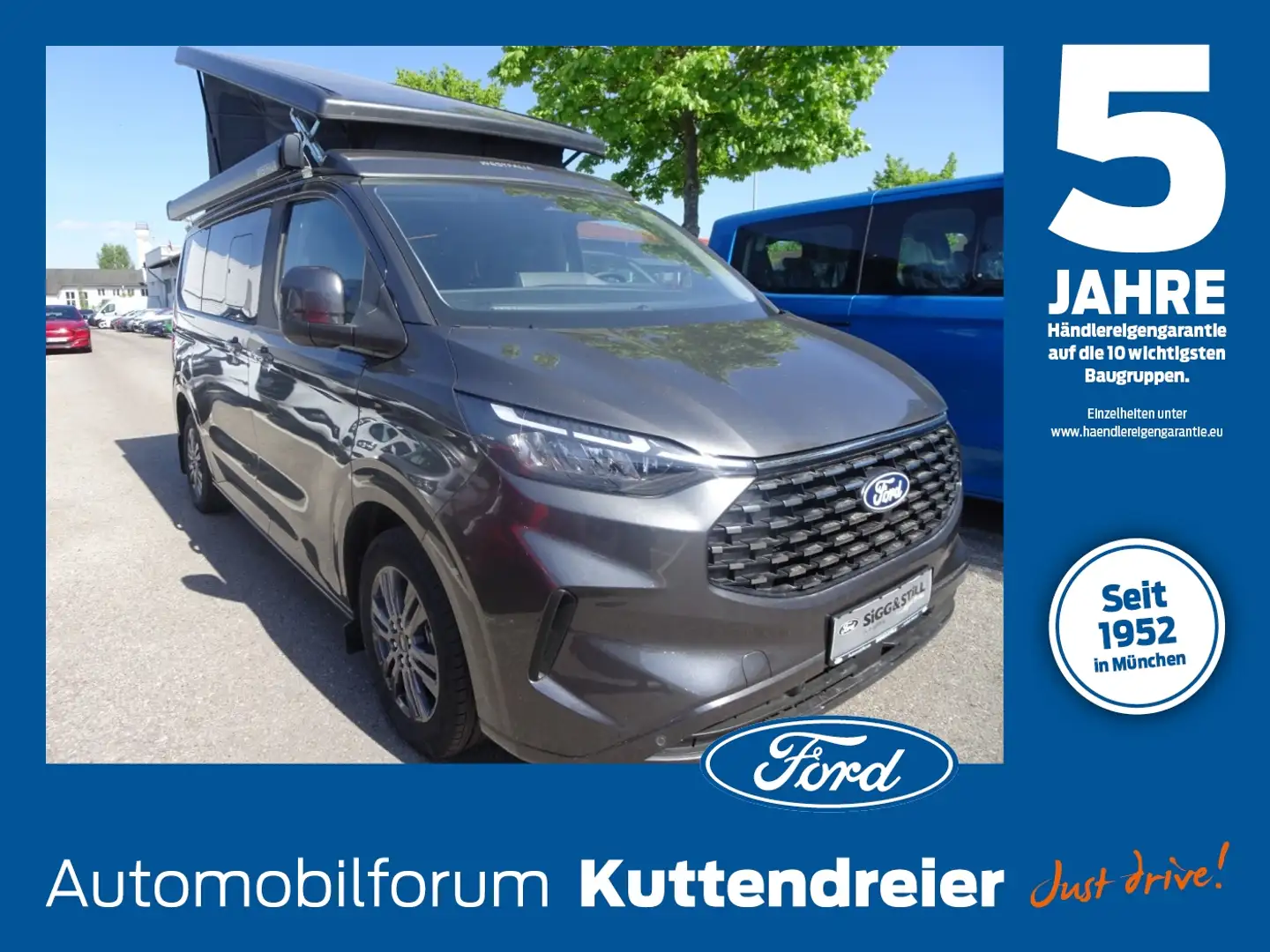 Ford Nugget Titanium 320 L1 Aufstelldach KLIMAAUT*SHZ Gris - 1