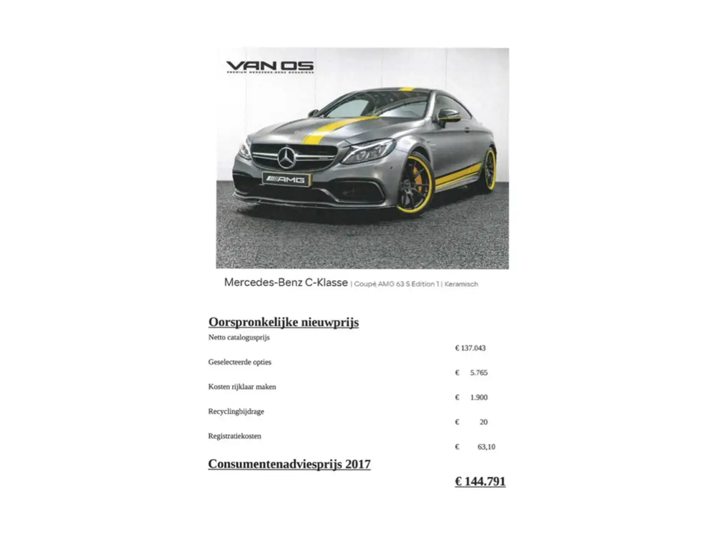 Mercedes-Benz C 63 AMG Coupé S Edition 1 | Keramisch Gris - 2