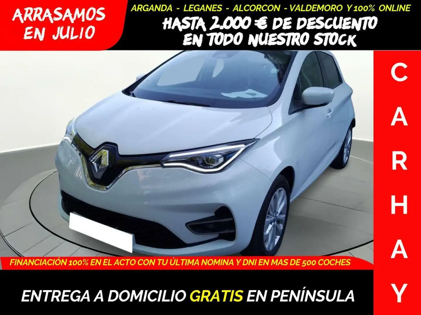 Renault ZOE INTENS R135 BATERÍA PROPIEDAD 50KWH Blanco - 1