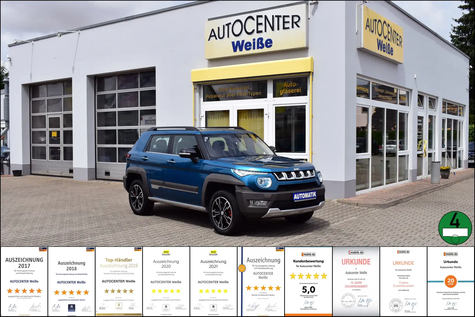 BAIC BJ20 Honour TÜV-Neu Automatik AHK Garantie Kamera Blu/Azzurro - 1