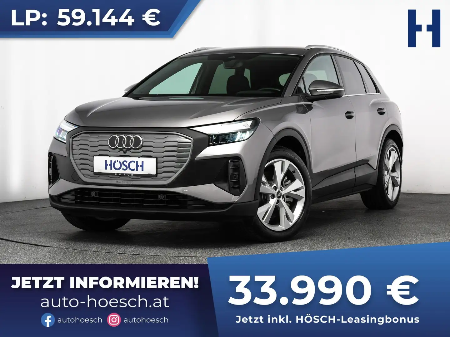 Audi Q4 e-tron 40 MMi+ ASSISTENZ+ R-KAM 20" WÄRME -43% Grau - 1