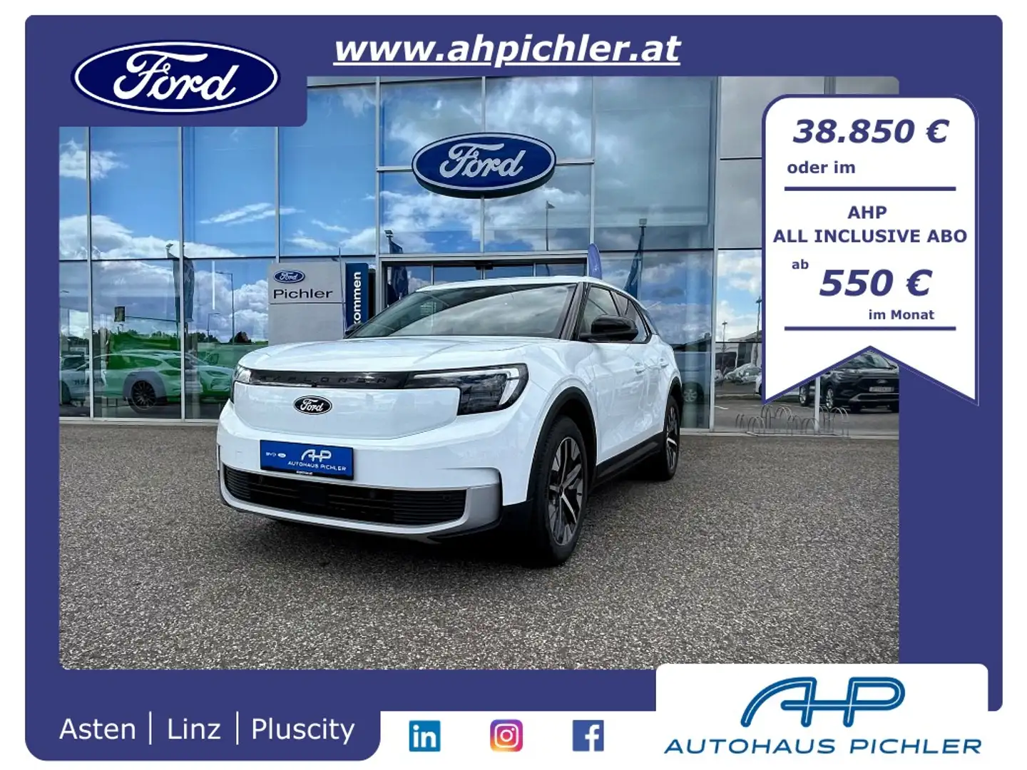 Ford Explorer Elektro 77kWh Select 286PS LEASING AKTION Weiß - 1