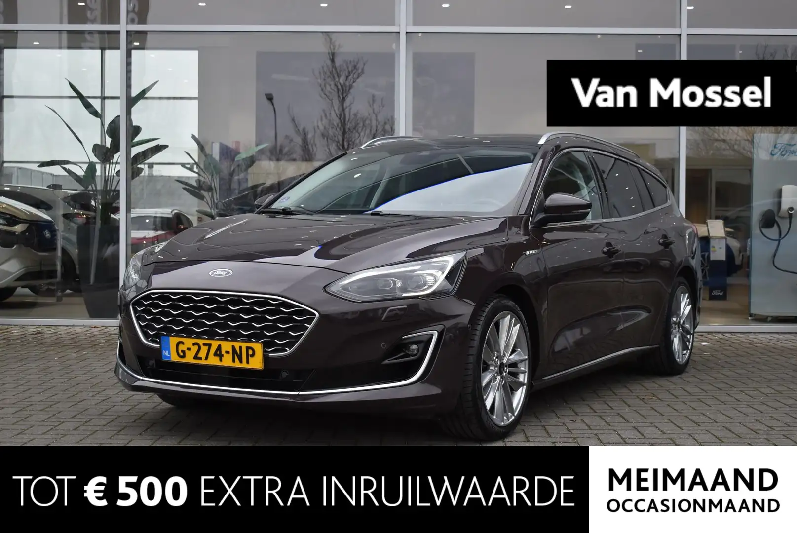 Ford Focus Wagon 1.0 EcoBoost Vignale | Adaptive Cruise Contr Marrón - 1