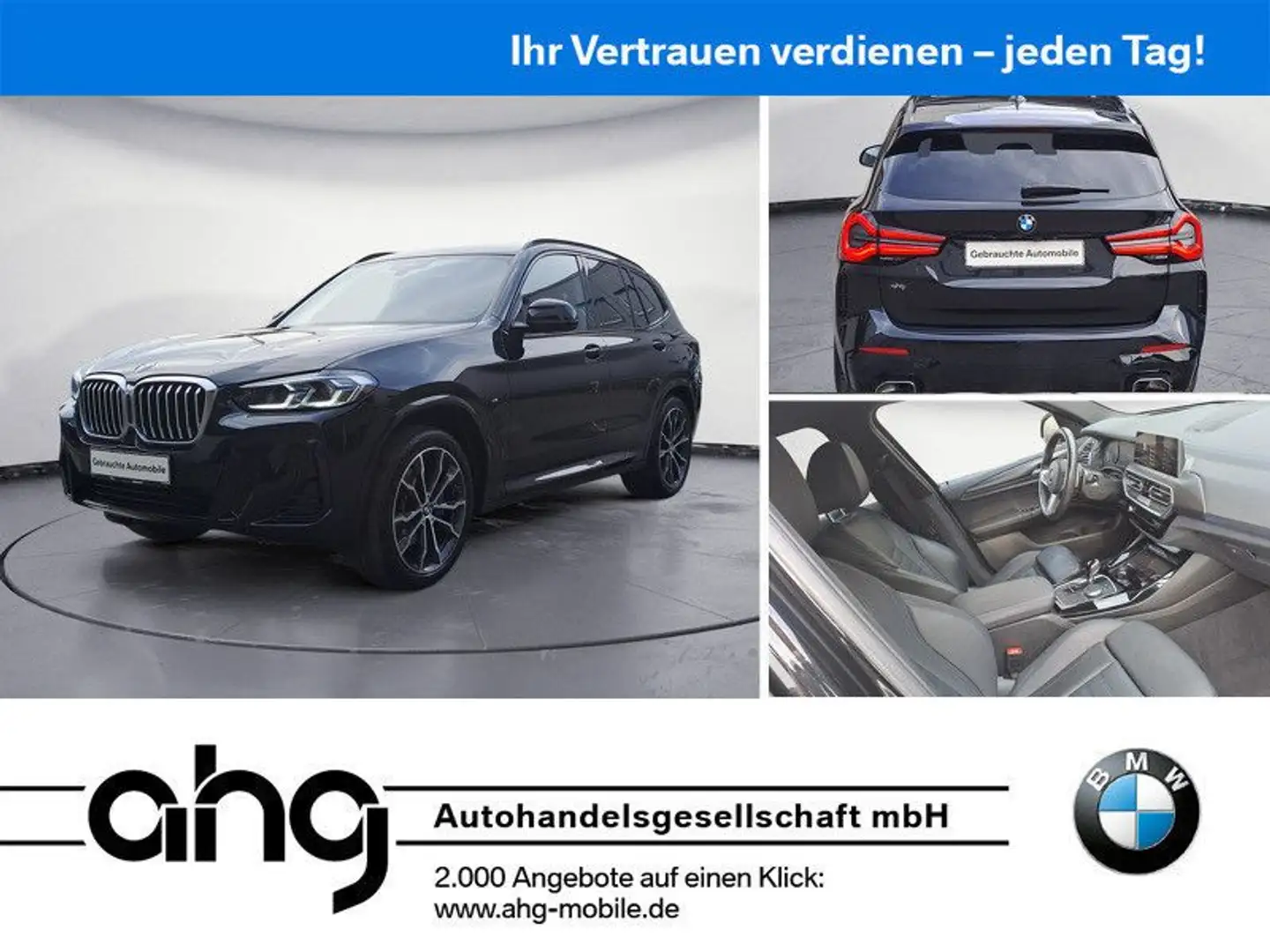 BMW X3 xDrive30d M SPORT Navi Laser Panorama AHK Schwarz - 1