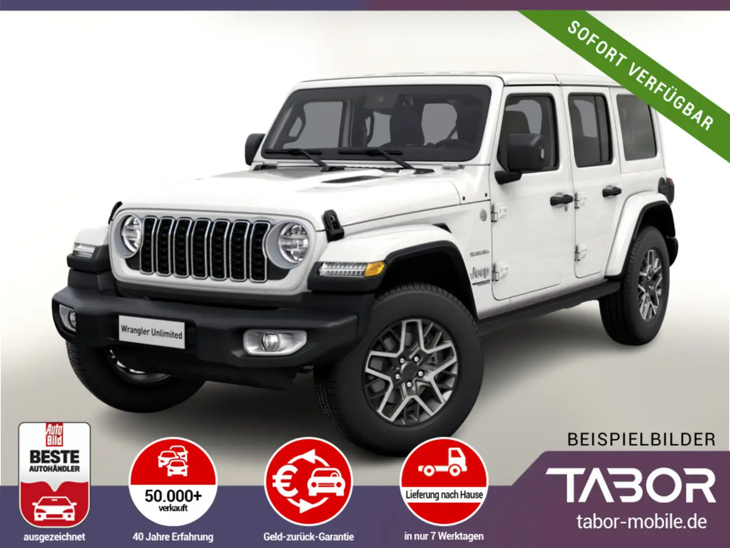 Jeep Wrangler 2.0 T-GDI 272 A8 4x4 Sahara MY24 Alpine Bílá - 1