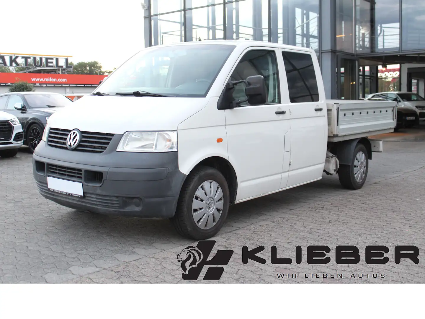 Volkswagen T5 Transporter 1.9 TDI Pritsche Doppelkabine AHK Weiß - 1