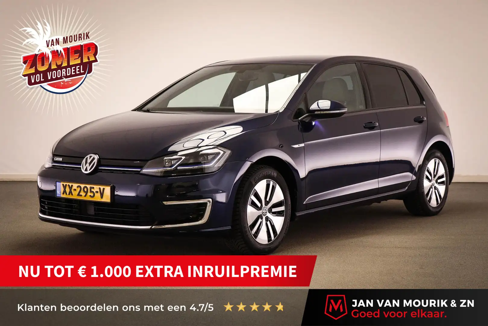 Volkswagen e-Golf e-Golf | NAVI / LEDER / SPIEGEL- PACK | WARMTEPOMP Blauw - 1