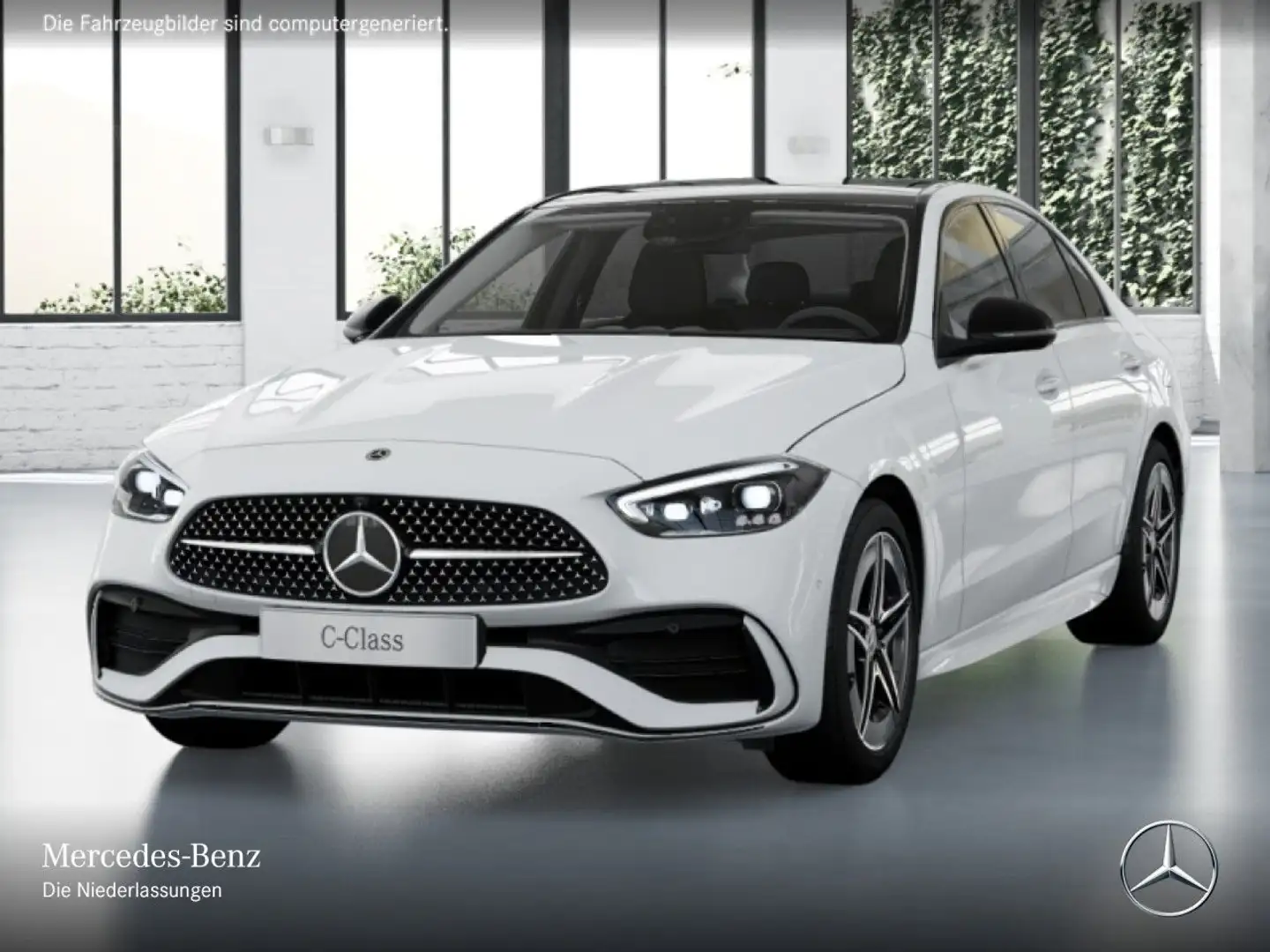 Mercedes-Benz C 400 e 4M AMG+NIGHT+PANO+360+AHK+BURMESTER+9G Weiß - 2