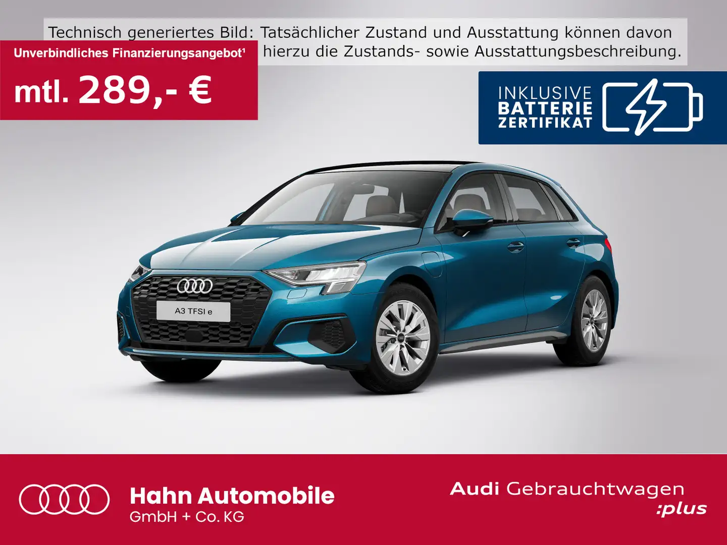 Audi A3 40 TFSIe Pano Carplay Virtual Tempo Blau - 1