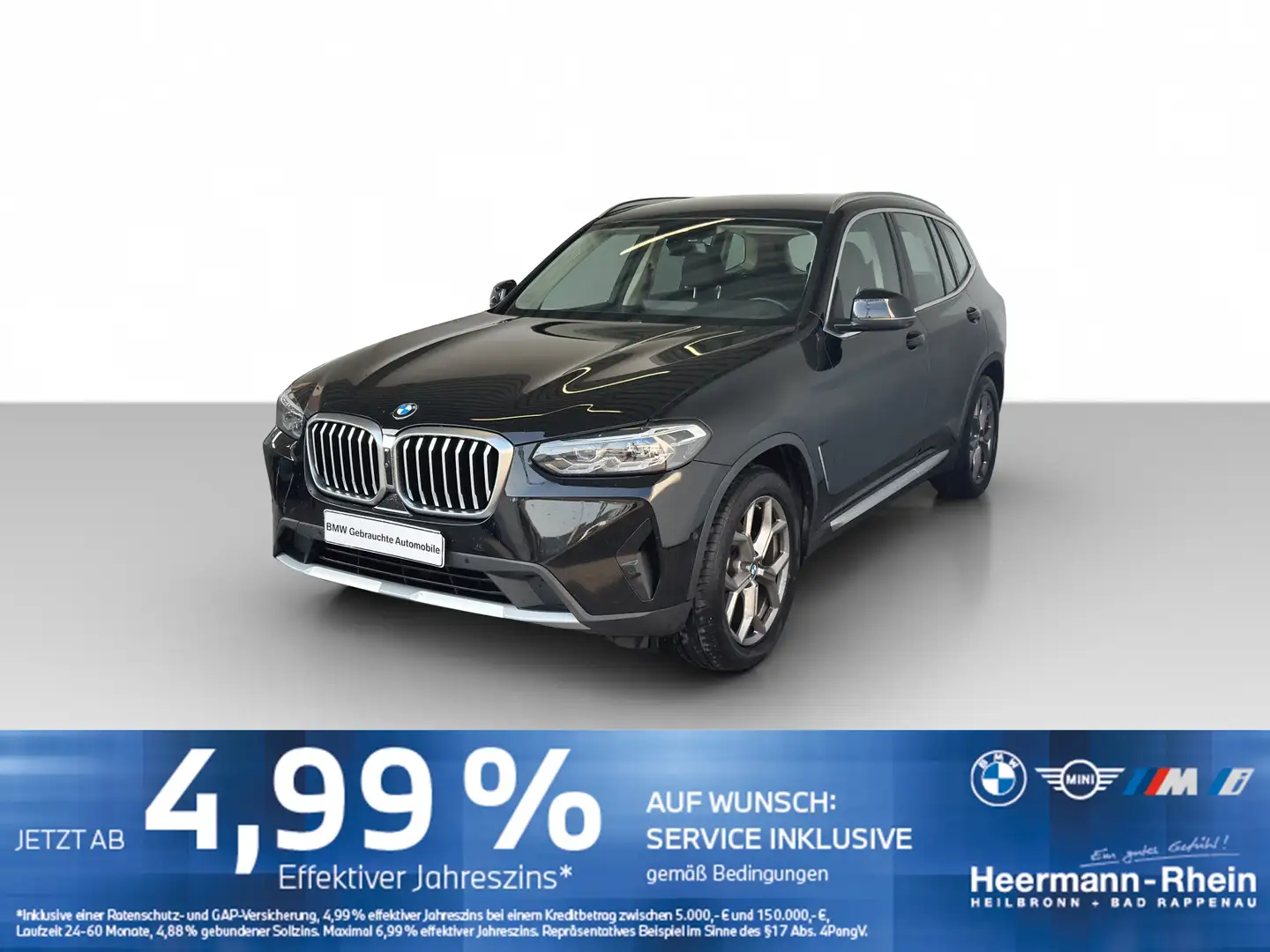 BMW X3 xDrive20dA LiveCock.Standh.LED.DriveAss.ParkA Schwarz - 2