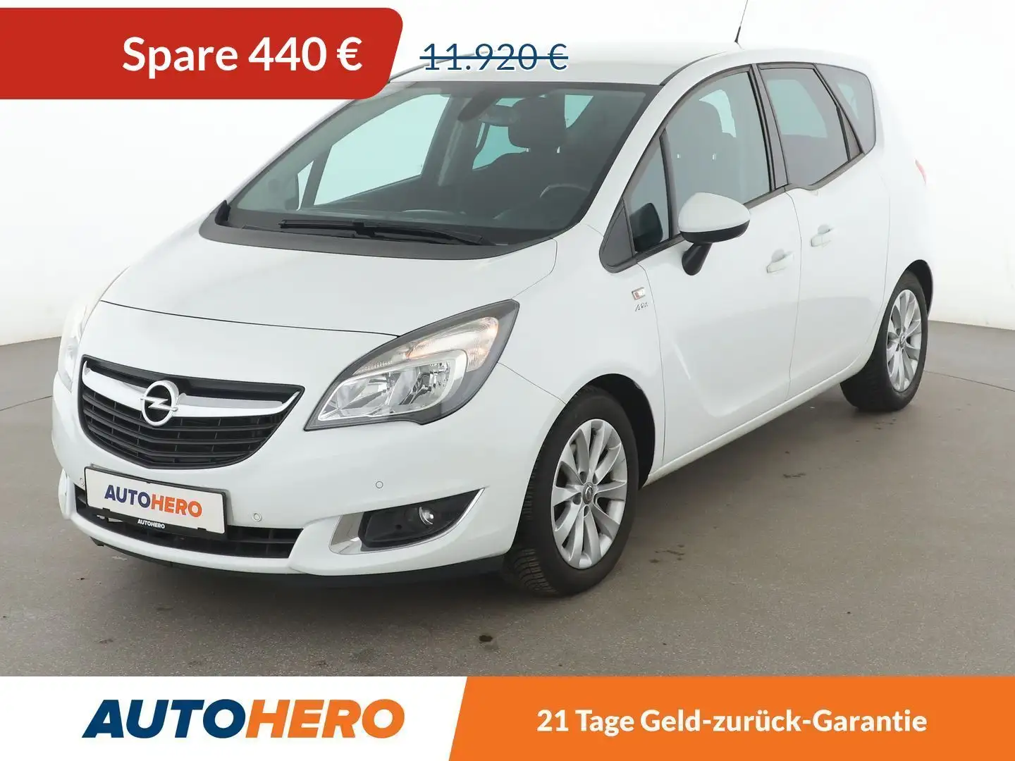 Opel Meriva 1.4 Turbo Drive Aut.*TEMPO*PDC*SHZ*AHK* Weiß - 1