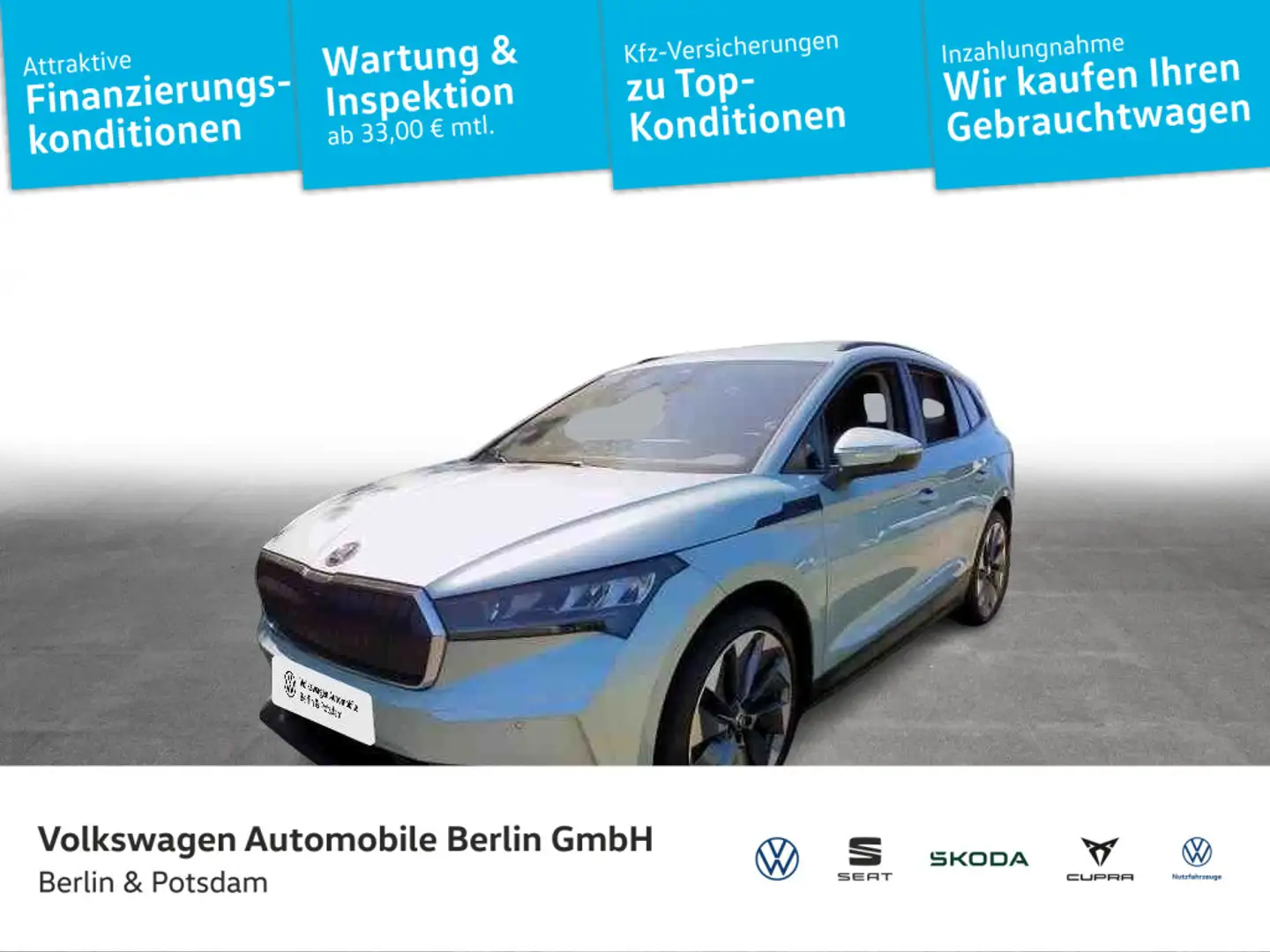 Skoda Enyaq iV 60 Loft Nav Wärmepumpe AHK Kamera Silber - 1