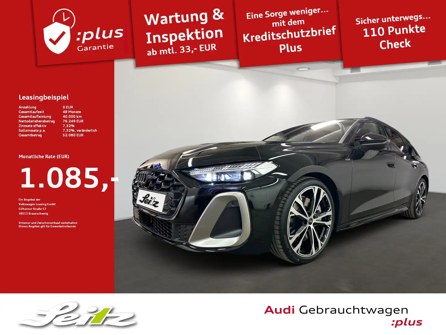 Audi A5 Avant 2.0 TFSI e-hybrid quattro *HEAD-UP*NAVI*PANO Schwarz - 1