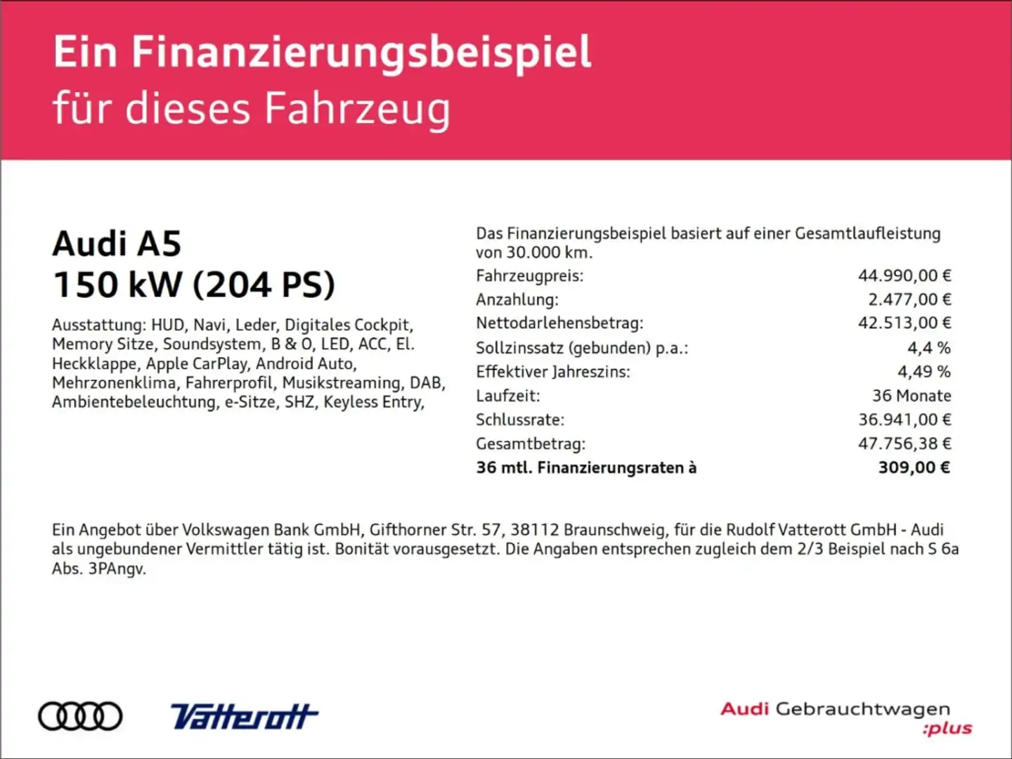 Audi A5 Avant TDI HUD ACC LED Kamera B&O Schwarz - 2