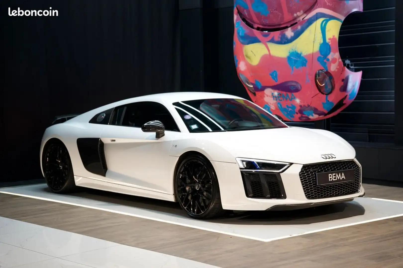 Audi R8 V10 Plus 5.2L 610cv | Phares Laser Échappement Sport Magnetic Ride Jantes 20’’ Y-Spoke Blanc - 1