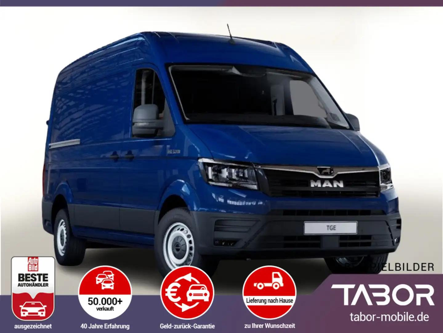 MAN TGE 2.0 TDI 140 L3H3 Temp Kam DigCo PDC 3-S SmLi Blau - 1