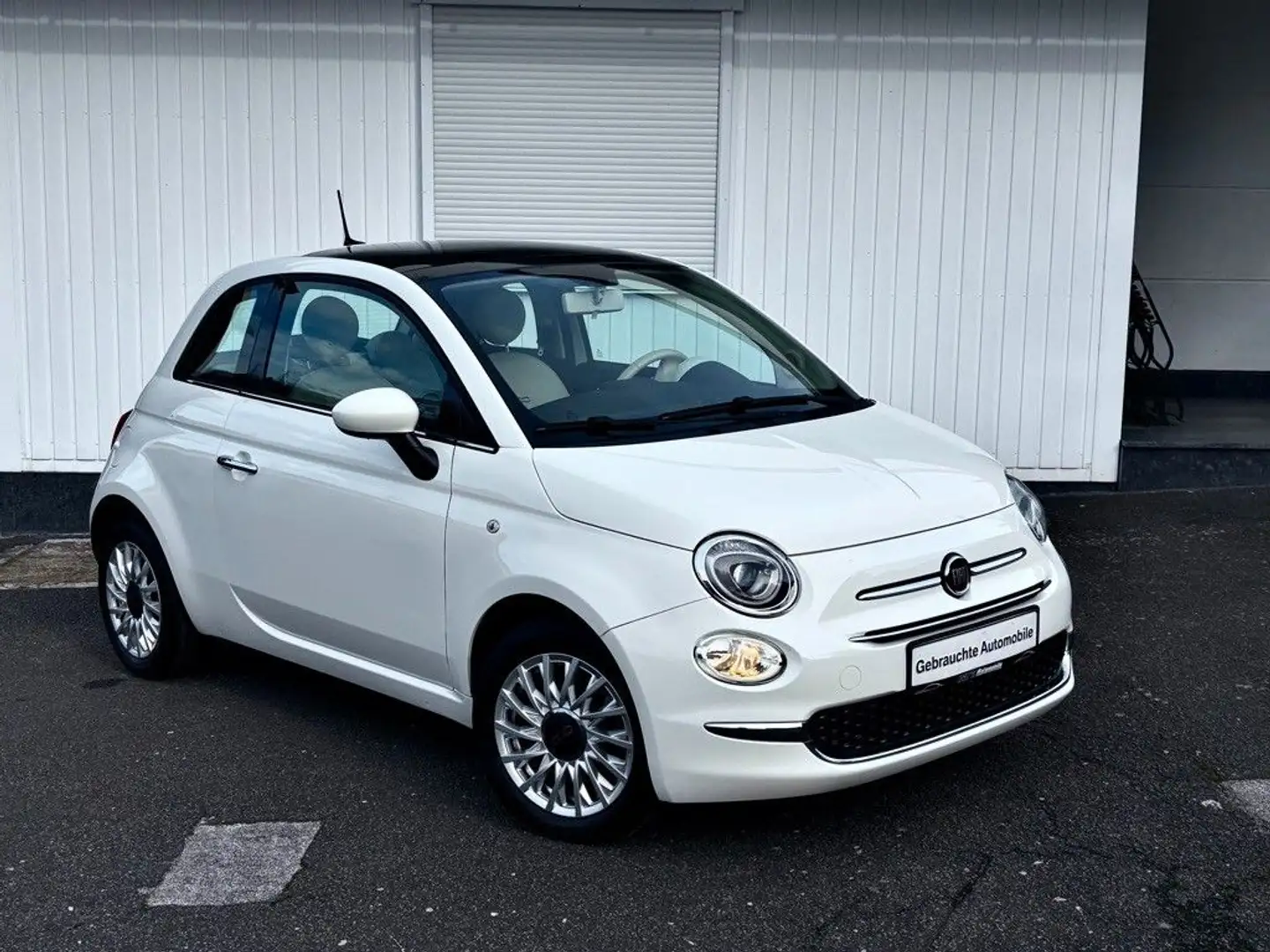 Fiat 500 1Hd Klima PDC Panoramadach Weiß - 1