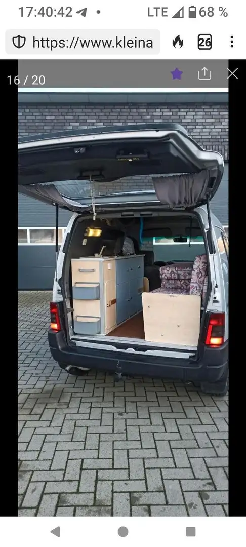 Citroen Berlingo berlingo scout original Dethleffs Minicamper Gümüş rengi - 1