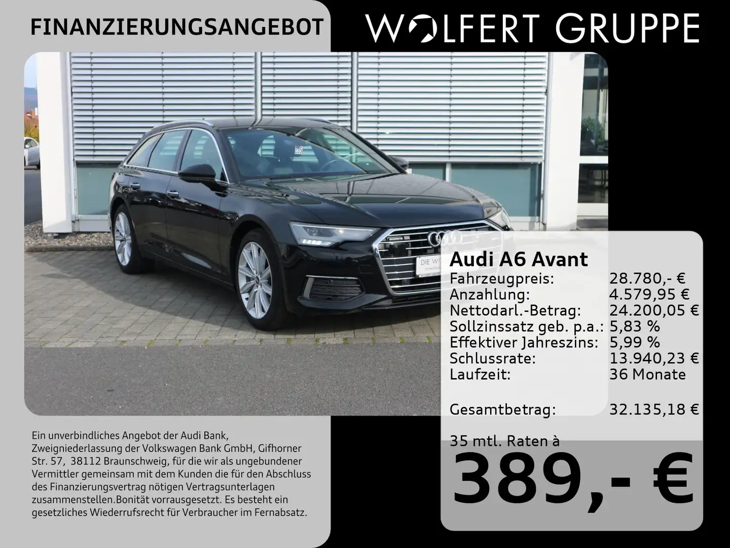Audi A6 40 TDI quattro S tronic ACC*CARPLAY*RFK Schwarz - 1