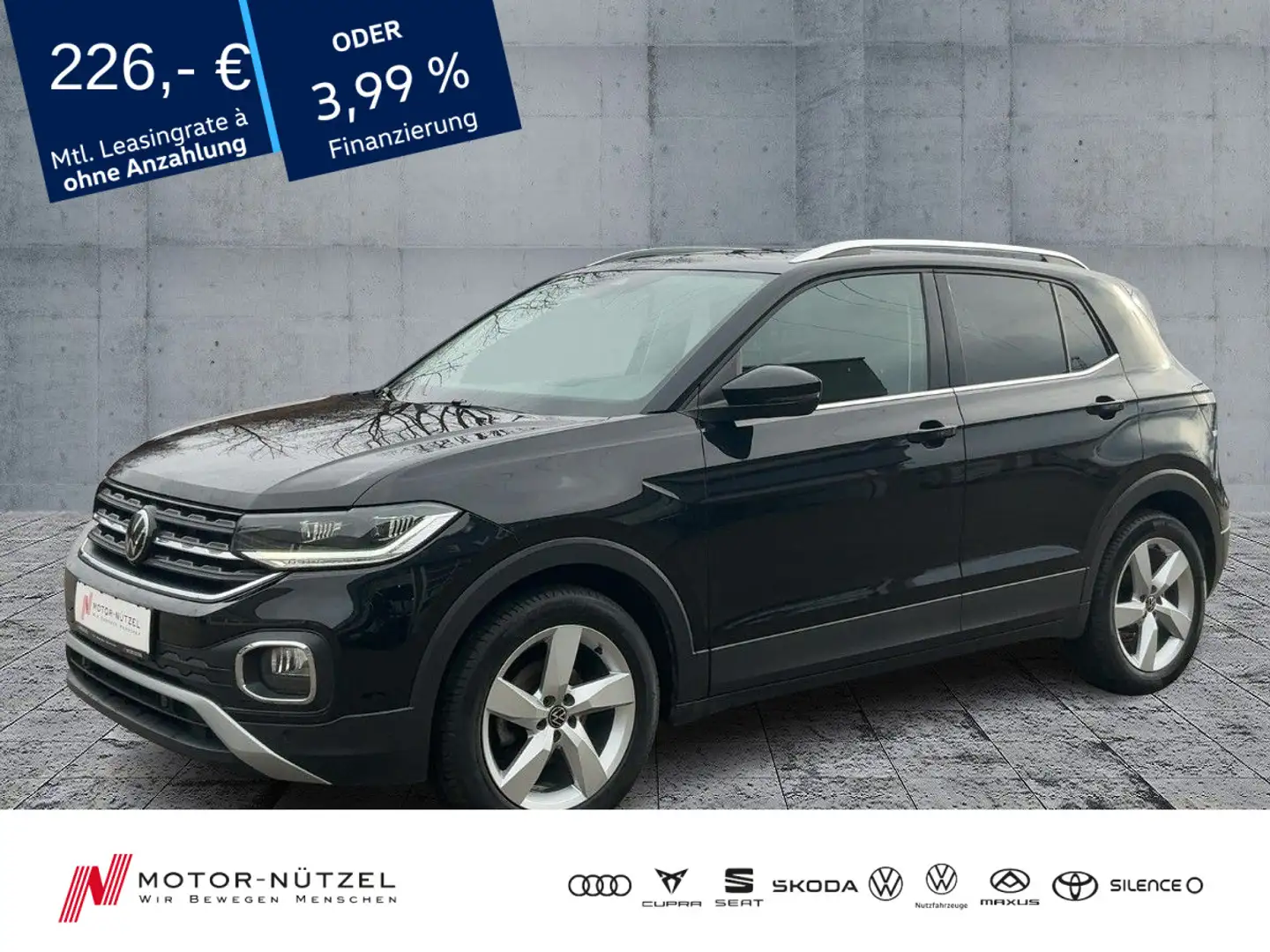 Volkswagen T-Cross 1.0 TSI STYLE LED+NAV+ACC+SHZ+PDC+NSW+VC Noir - 1