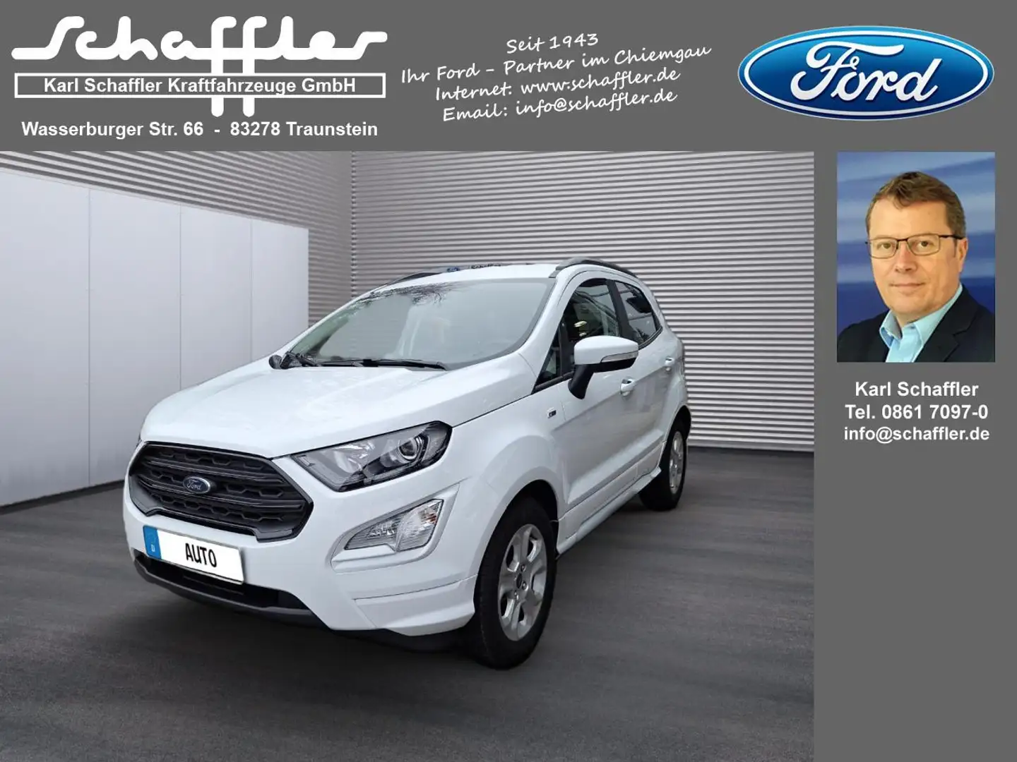 Ford EcoSport ST-Line Blanc - 1