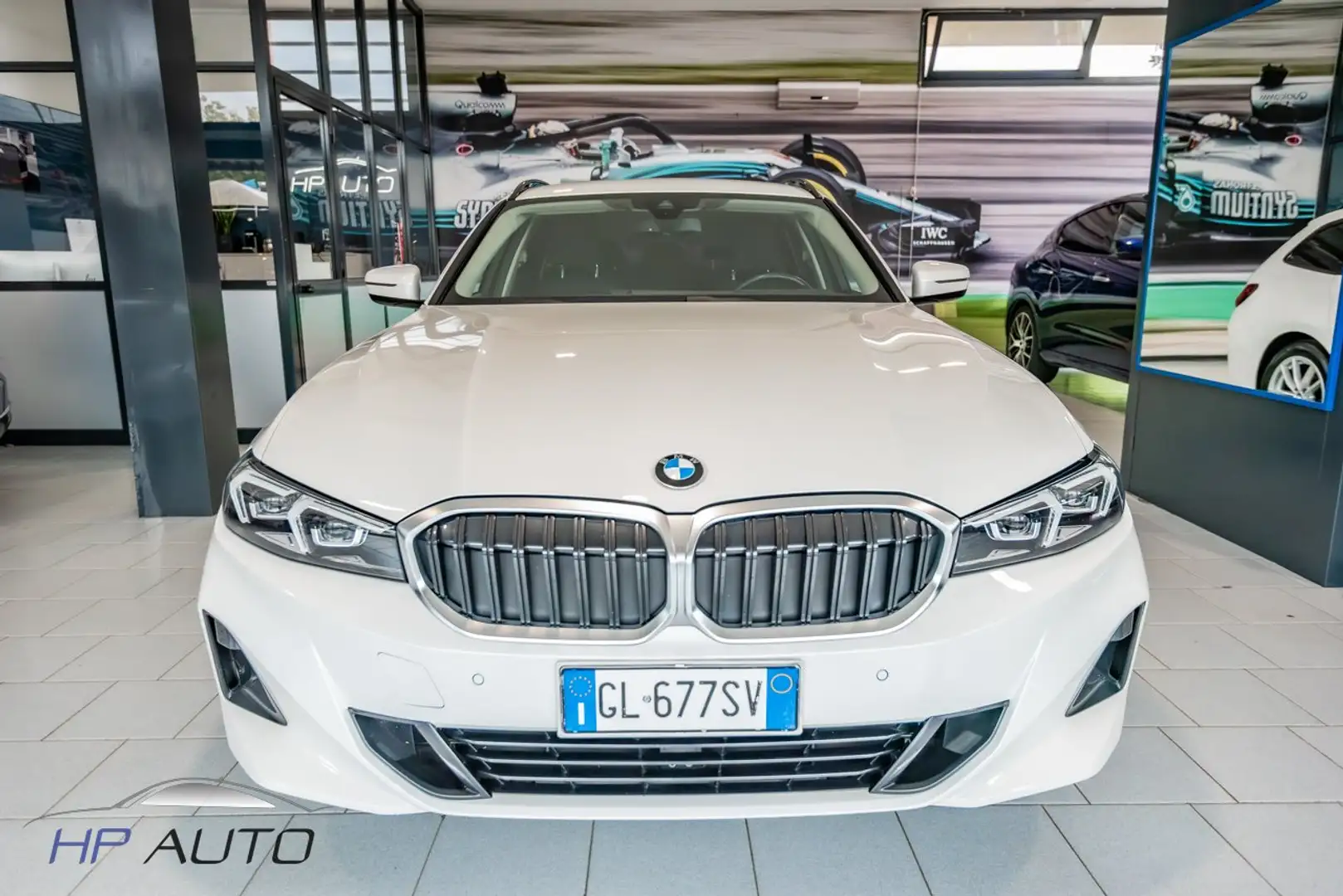 BMW 320 320d Touring mhev 48V auto Business Advantage Bianco - 2