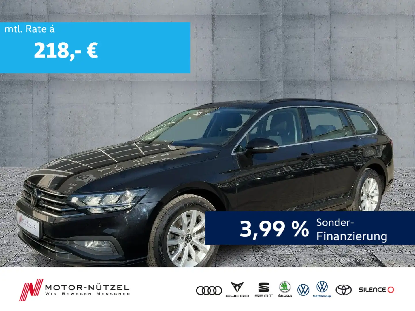 Volkswagen Passat Variant 2.0 TDI DSG BUSINESS LED+NAV+APP Zwart - 1