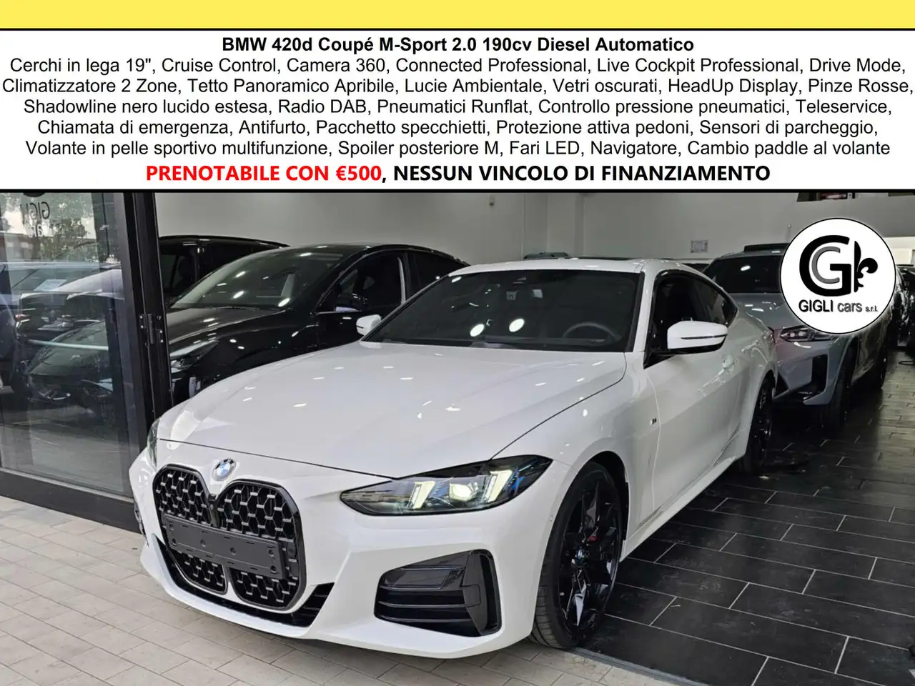 BMW 420 Mhev 48v C.19" M-Sport PRO Tetto Navi PDC NEW MODEL