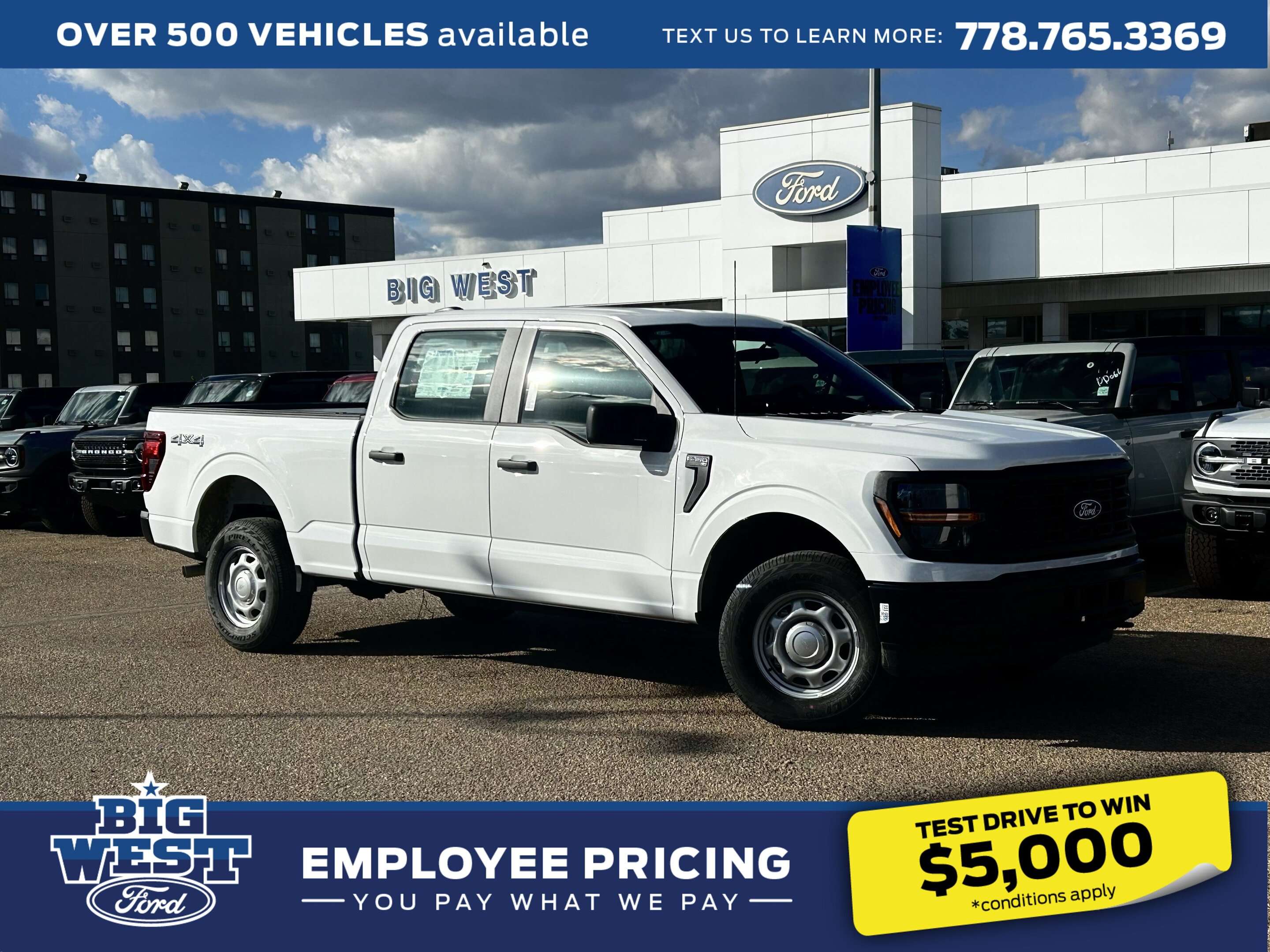 White 2026 Ford F-150 Pickup Truck Four-Wheel Drive Automatic