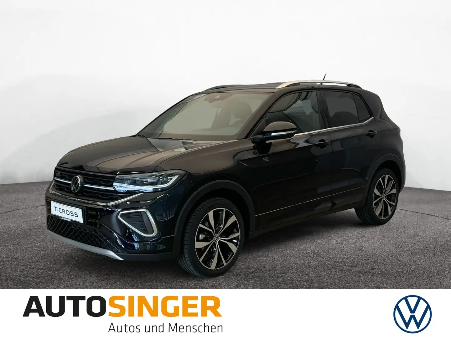 Volkswagen T-Cross R-Line 1.0 TSI DSG AHK*NAVI*MATRIX*ACC* Schwarz - 1