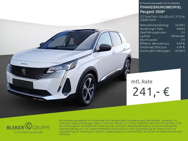 Peugeot 3008 GT PureTech 130 LED ACC FOCAL LEDER NAVI
