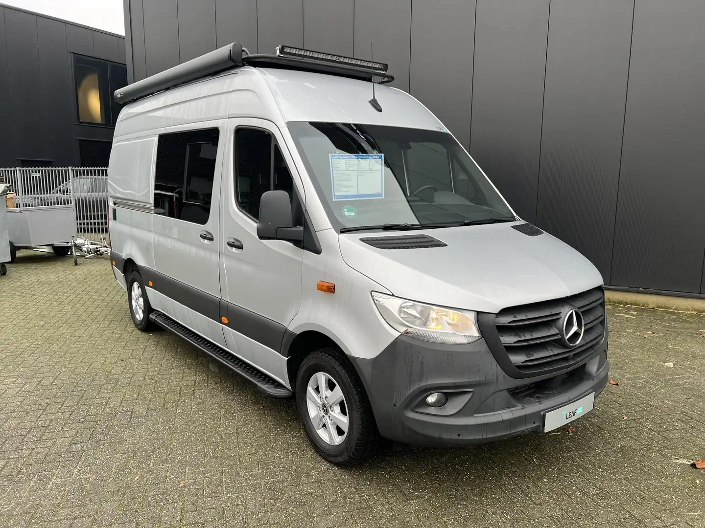 Mercedes-Benz Sprinter Leaf 4  *280w Solar *Omvormer *Roofr Zilver - 2