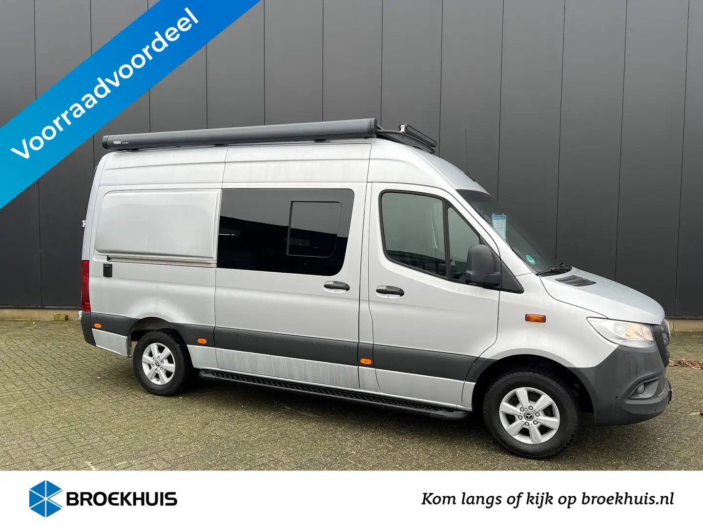 Mercedes-Benz Sprinter Leaf 4  *280w Solar *Omvormer *Roofr Zilver - 1