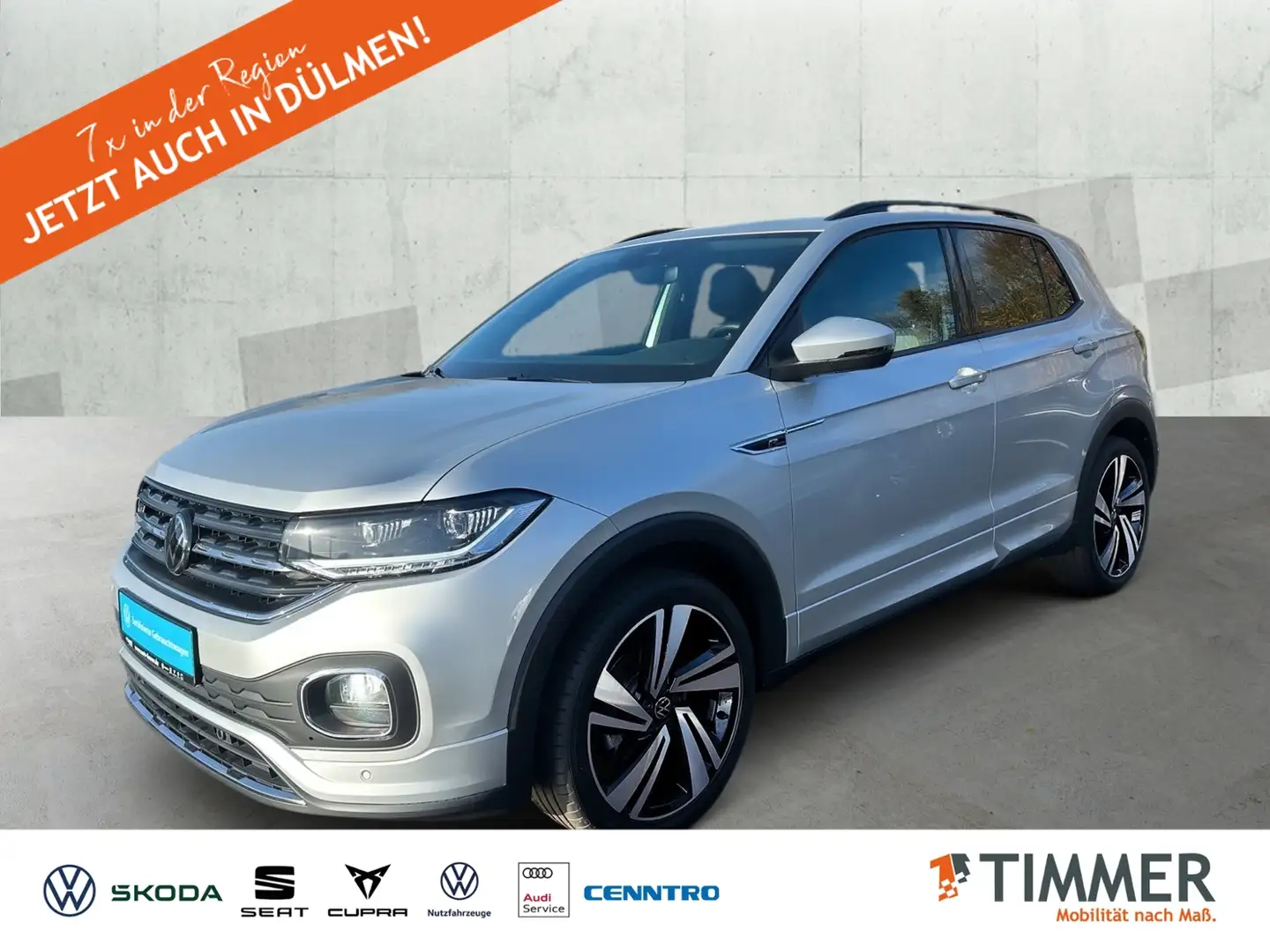 Volkswagen T-Cross 1.0 DSG R-LINE *ACC*LED *NAVI *APP *DAB* Srebrny - 1
